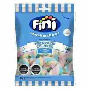 Marshmallows Fini trenza colores 80gr