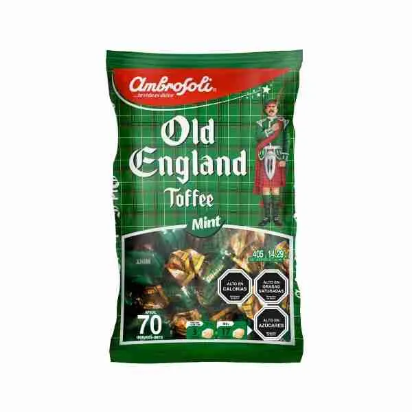 Caramelos Old England Toffee mint 405gr bolsa 70 uds