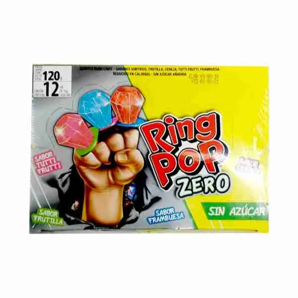 Caramelo Ring Pop Zero display 12 uds
