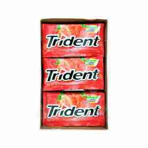 Pack 3 Chicle Trident fresa display 18 uds