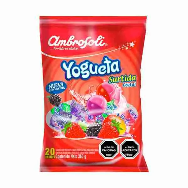 Caramelos Yogueta 17gr surtido frutal 20 uds