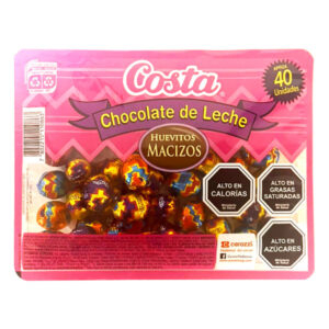 Huevitos de chocolate macizos Costa bandeja 40 uds