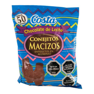 Conejitos de chocolate macizos Costa bolsa 50 uds