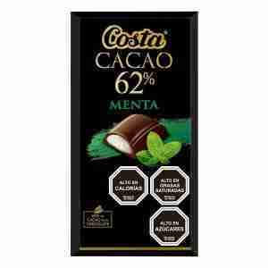 Chocolate Costa Cacao 62% menta 100gr