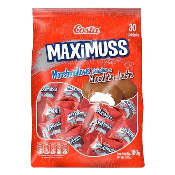 Marshmallows Maximuss 144gr bolsa 24 uds