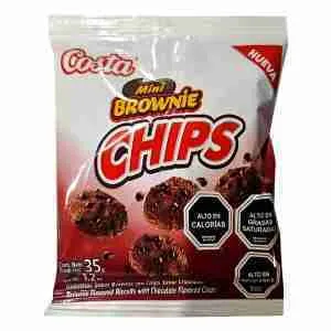 Galletas mini Brownie chips Costa 35gr