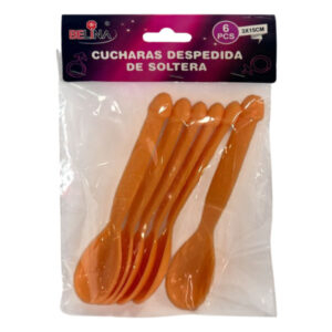 Cucharas plástico Belina despedida de soltera set 6 uds
