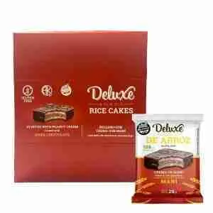 Alfajores de arroz Deluxe Bla Bla 28gr crema con maní display 12 uds