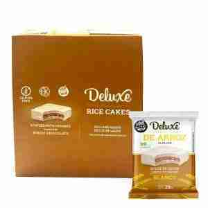 Alfajores de arroz Deluxe Bla Bla blanco relleno dulce de leche display 12 uds