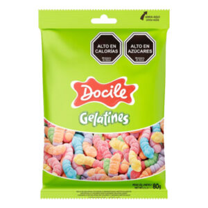 Gomitas Docile gelatines culebritas cítricas 80gr