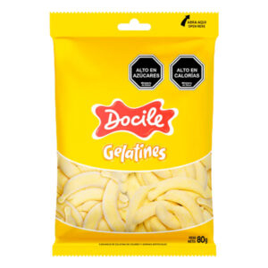 Gomitas Docile gelatines platano 80gr