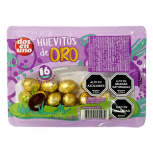 Huevitos de Oro Dos en Uno bandeja 16 uds