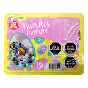 Huevitos de chocolate macizo Dos en Uno bandeja 16 uds