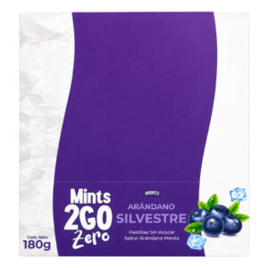 Caramelos Mints 2Go Zero arándano silvestre 180gr