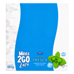 Caramelos Mints 2Go Zero menta fresca 180gr