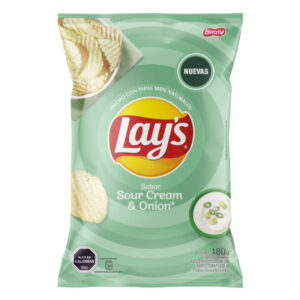 Papas Lays sabor sour cream & onion 180gr