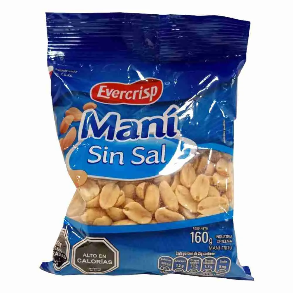 Maní Evercrisp sin sal 140gr