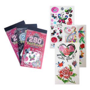 Tattoos adhesivos Feco Festivity diseño mujer 5 hojas set 10 uds