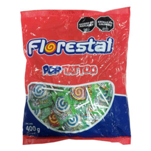Caramelos paleta Florestal pop tattoo bicolor 400gr