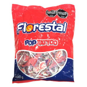 Caramelos paleta Florestal pop tattoo labios 400gr