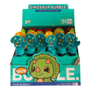 Varita burbujas Dinosaur Bubble Triceratops display 24 uds