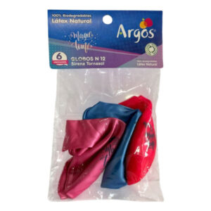 Globo látex Argos N 12 Sirena Tornasol 6 uds