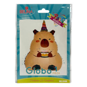 Globo metalizado Belina Capibara 49x68cm