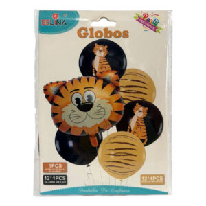 Globo Belina Tigre set 6 piezas