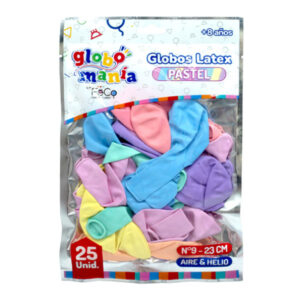 Globo látex Feco Festivity N°9 pastel surtido 25 uds