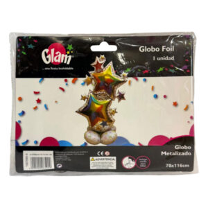 Globo metálico Glam estrella 78x116cm