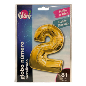 Globo metálico Glam dorado 81cm N° 2