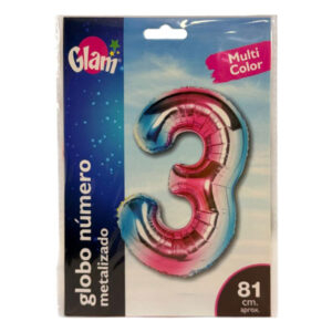 Globo metálico Glam multicolor 81cm N° 3