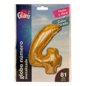 Globo metálico Glam dorado 81cm N° 4