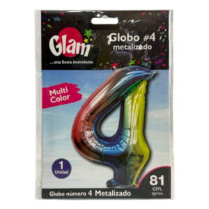 Globo metálico Glam multicolor 81cm N° 4