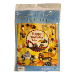 Globo metálico Pronobel “Happy Birthday” set decoración camiones (copia)