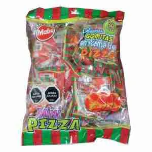 Gomitas mini Pizza Mabú 360gr bolsa 36 uds