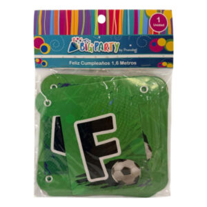 Guirnalda Big Party “Feliz Cumpleaños” fútbol 1,6m
