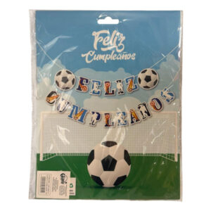 Guirnalda Glam “Feliz Cumpleaños” fútbol 2m