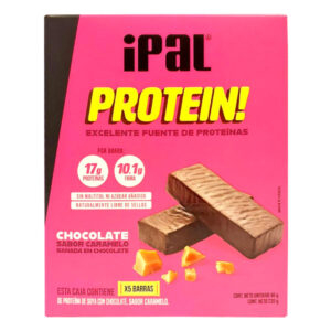 Barra proteína Ipal Protein! chocolate sabor caramelo display 5 uds