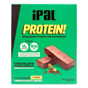 Barra proteína Ipal Protein! chocolate sabor menta display 5 uds