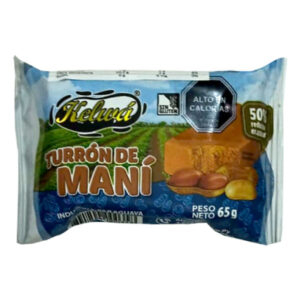 Turrón de maní Kelwá 50% azúcar 65gr