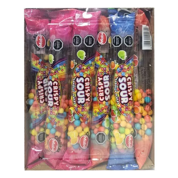 Caramelos Crispy Sour Mabú display 24 uds