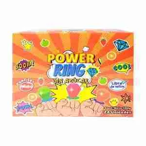 Caramelos Power Ring Mabú sin azúcar 24 uds
