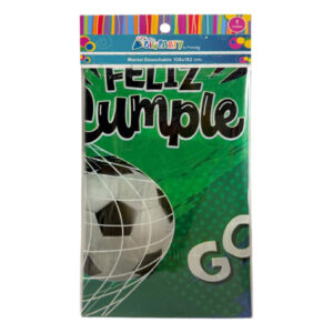Mantel plástico Big Party balón de fútbol “Feliz Cumple” 108x182cm