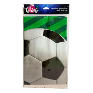 Mantel plástico Glam balón de fútbol 108x180cm