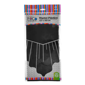 Mantel plástico Feco Festivity 137x274cm negro