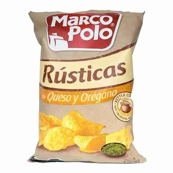 Papas fritas Marco Polo rústicas queso y orégano 185gr