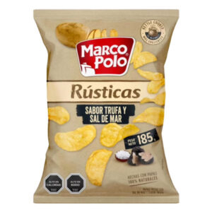 Papas fritas Marco Polo Rústicas trufa y sal de mar 185gr