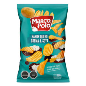 Papas fritas Marco Polo queso crema y soya 180gr