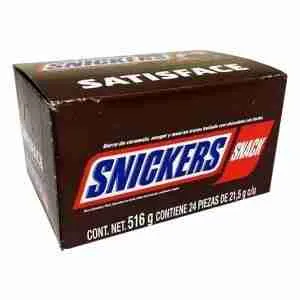 Chocolate Snickers 21,5gr display 24 uds